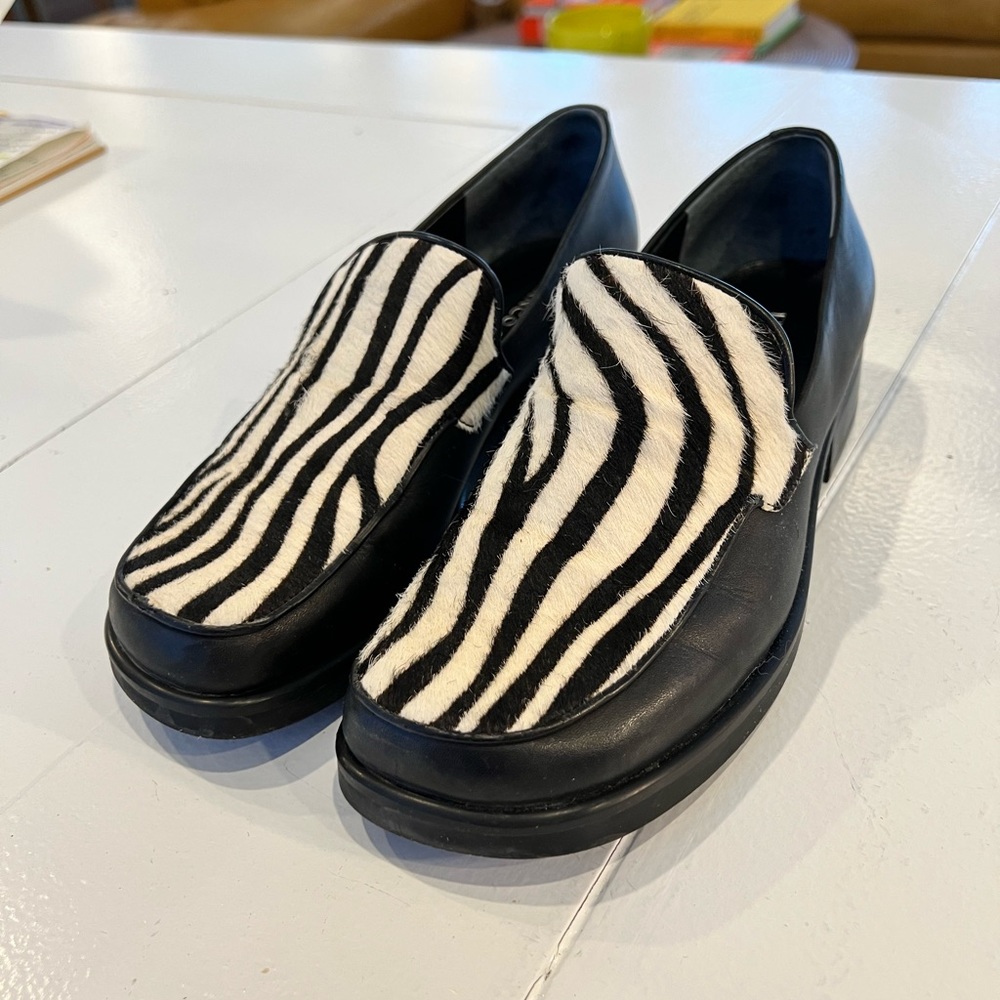 Franco Sarto Bocca 2 Zebra Loafers size 6